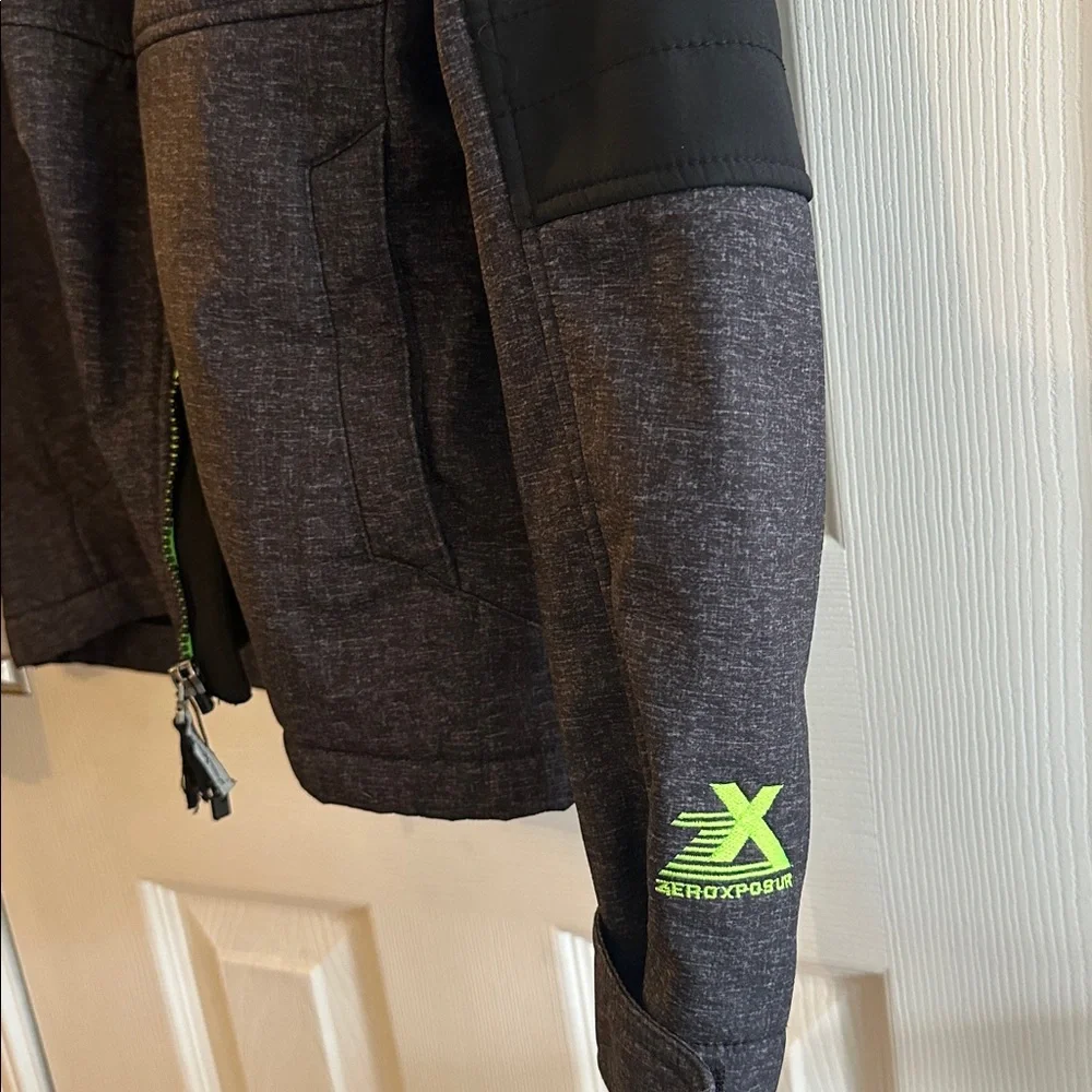 ZeroXposur Black & Heather Gray Jacket with Neon Green Trim